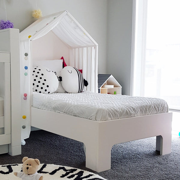 Wooden Toddler Bed house bed+Mattress Set - Mini Me Ltd