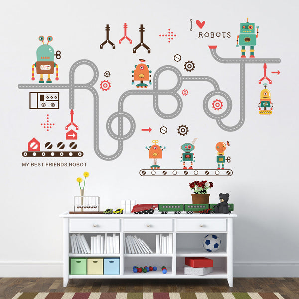 Robots - DIY Wall Decals - Mini Me Ltd