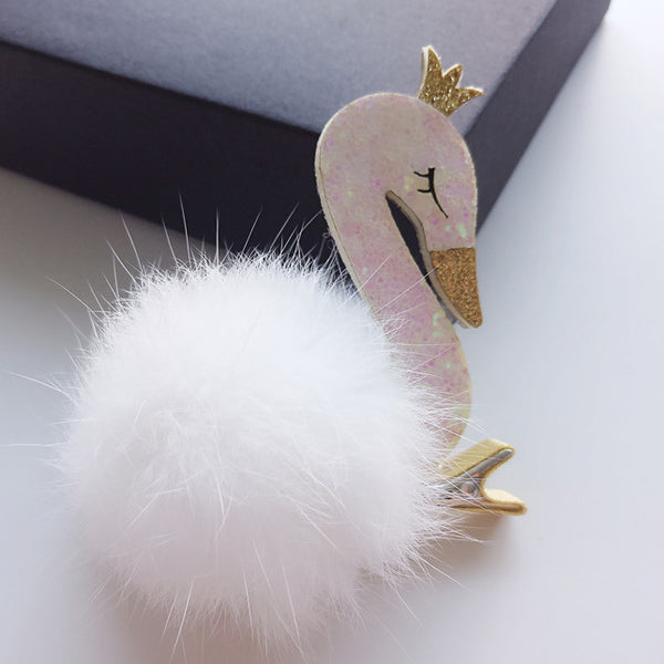 Swan Hair Clip-Lily - Mini Me Ltd