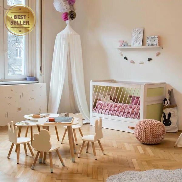 FUN Wooden Kids Table and Chairs Set