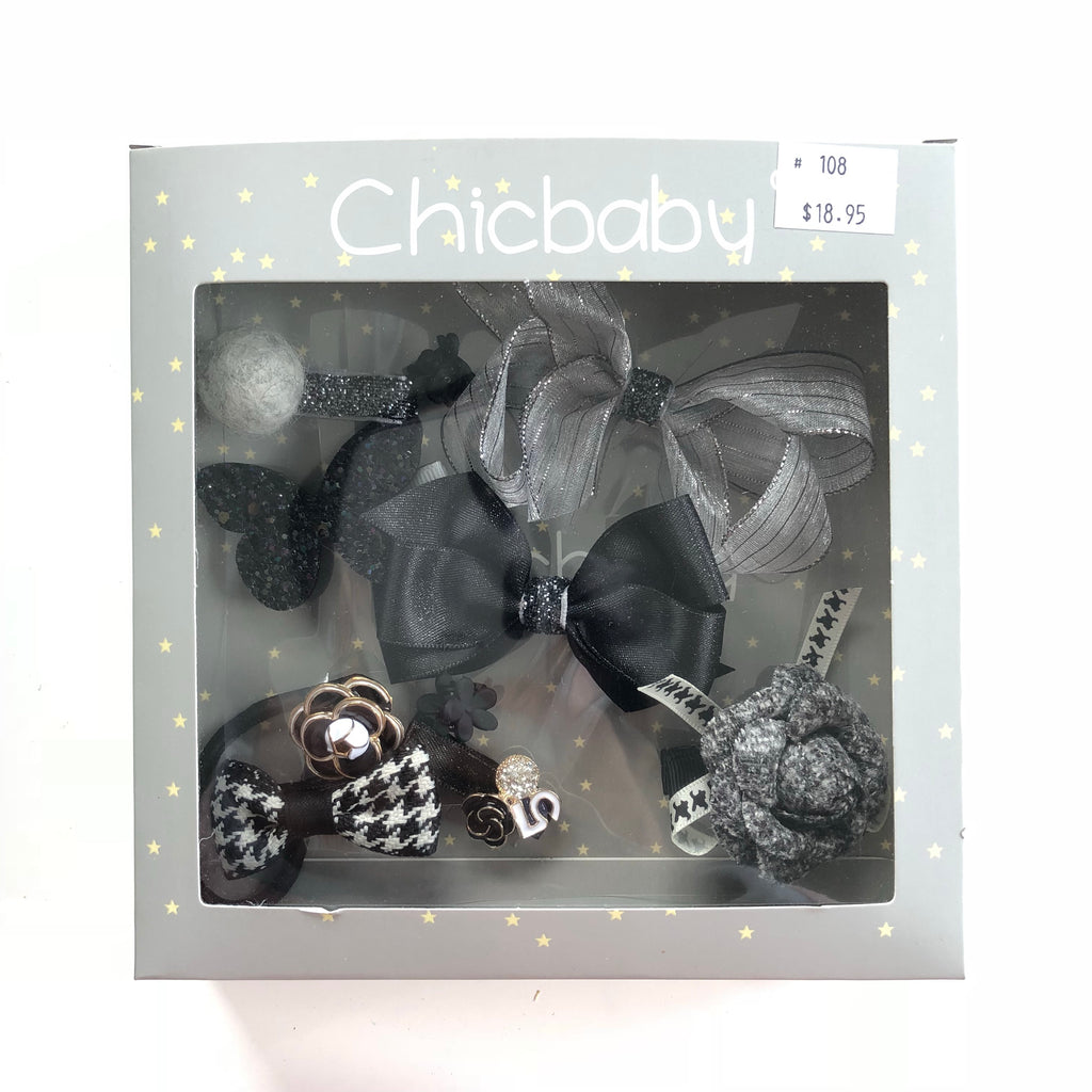 Black Coco Hair Clip 10 in 1 - Mini Me Ltd