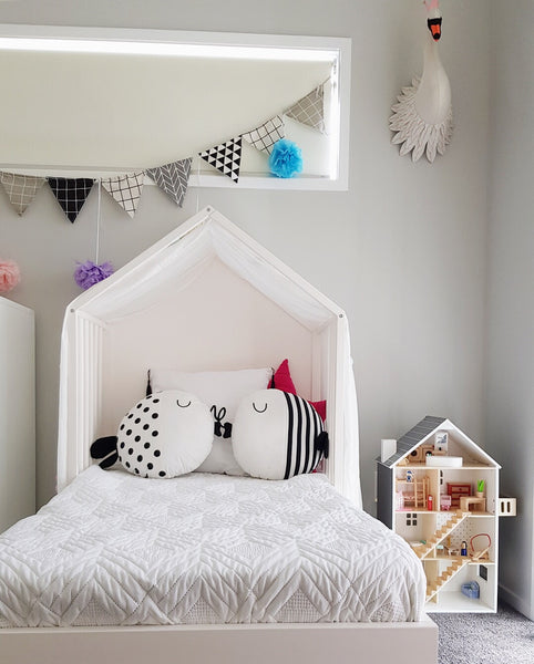 Wooden Toddler Bed house bed+Mattress Set - Mini Me Ltd