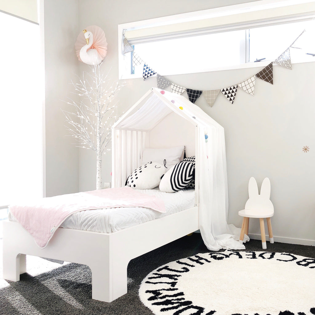 Wooden Toddler Bed house bed+Mattress Set - Mini Me Ltd