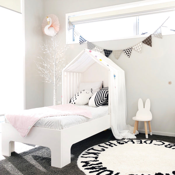 Wooden Toddler Bed house bed+Mattress Set - Mini Me Ltd