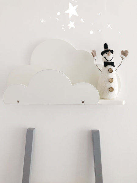 Wooden Cloud shelf Wall decoration - Mini Me Ltd