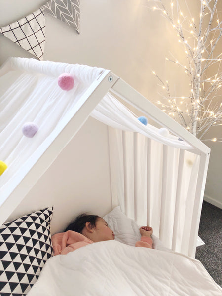 Wooden Toddler Bed house bed+Mattress Set - Mini Me Ltd