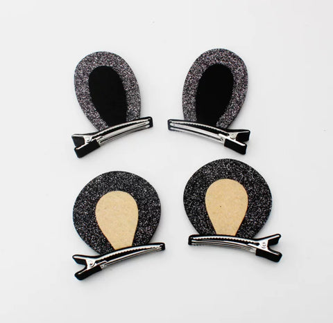 Bear Ears Hair Clips - (1 Pair)