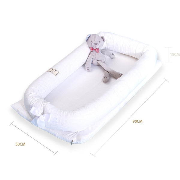 Breathable Newborn Baby Sleeping Bed -White