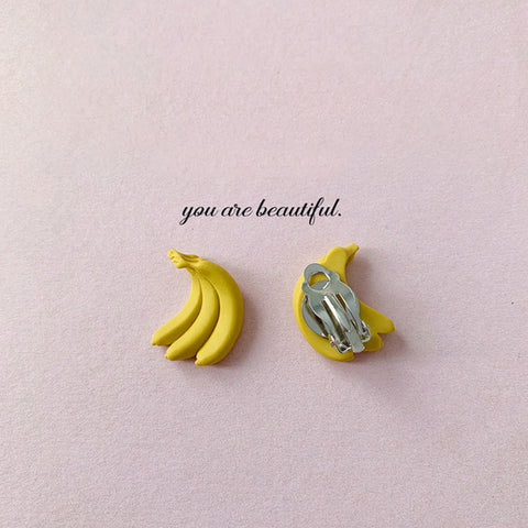 Banana Clip on Earrings - Mini Me Ltd