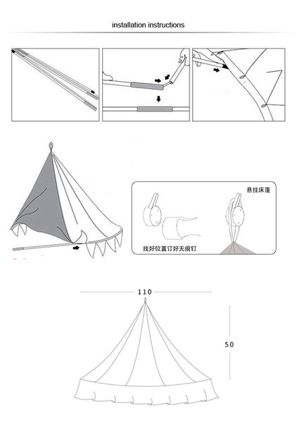 Hanging Bed Canopy Room Decor - Mini Me Ltd