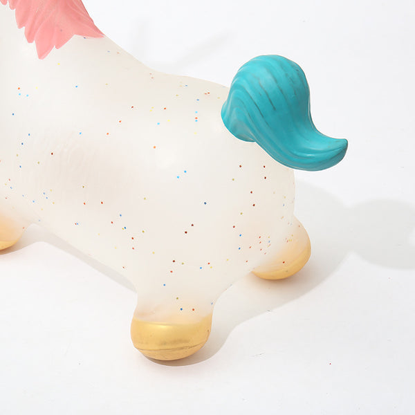 Translucent Unicorn Bouncy Horse Hopper