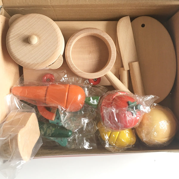 Wooden play kitchen-Fruites - Mini Me Ltd