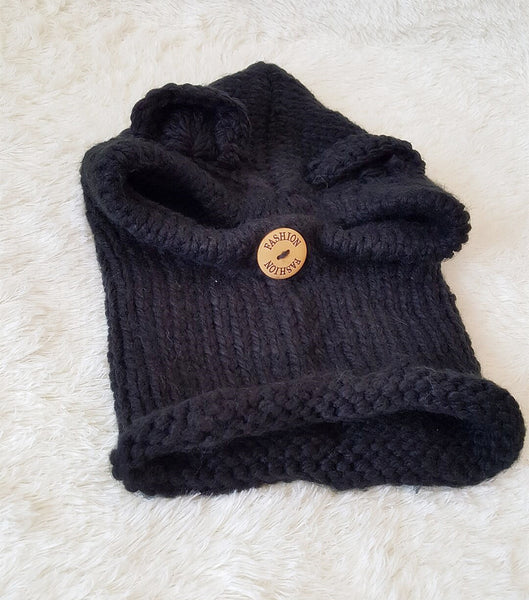 Bear Ear Kids Knitted Hat (2Y-7Y) - Mini Me Ltd
