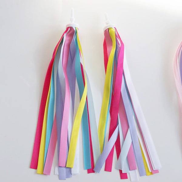 Rainbow Scooter Tassels  / Ribbons