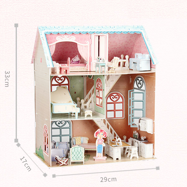 3D paper puzzle dream dollhouse- Pianist's home