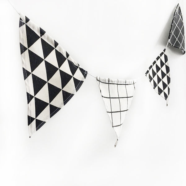 12 flags/ Wall hanging/Party Linen Flag - Mini Me Ltd