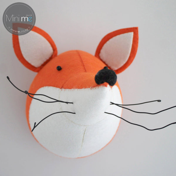 Fox-Felt Animal Head /Hand made Room deco - Mini Me Ltd