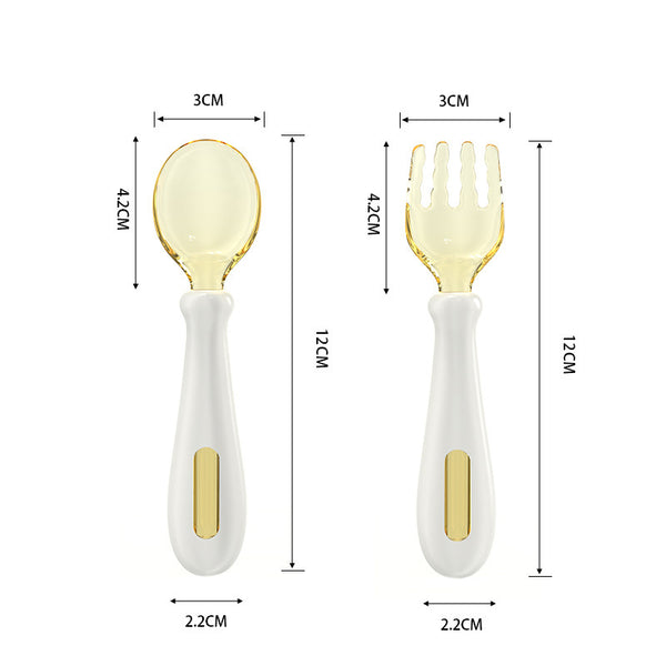PPSU Twisted Anti-Scratch Silicone Fork & Spoon Set