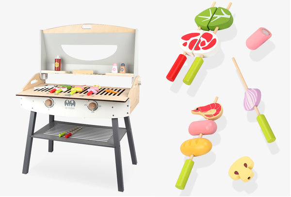 Wooden BBQ Set with Accessories