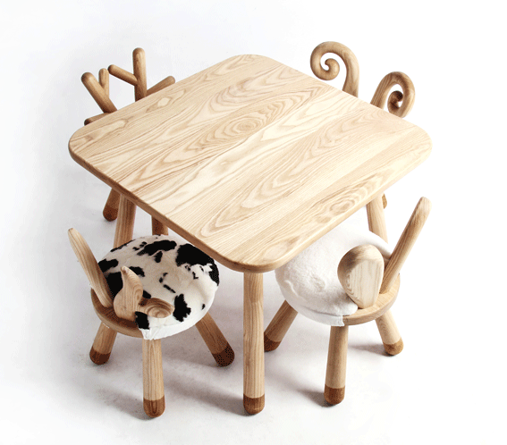 Handmade childrens sales table and chairs