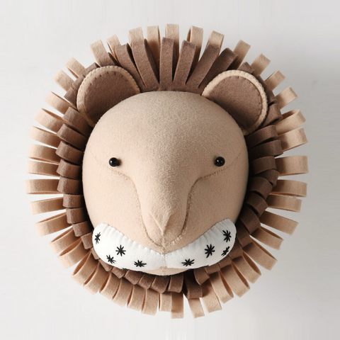 Lion-Felt Animal Head - Mini Me Ltd
