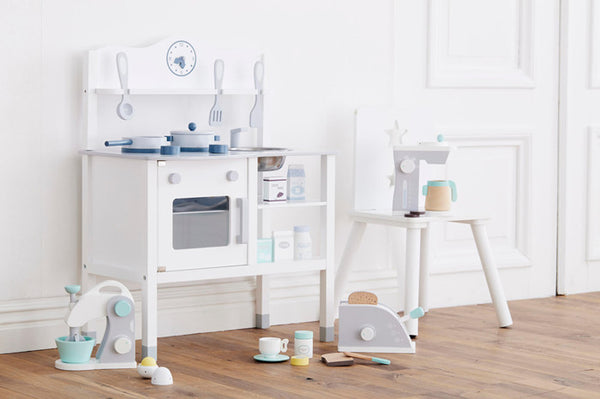 White Wooden Play Kitchen Set - Mini Me Ltd