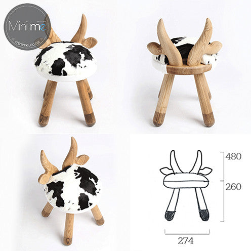 Little Cow-Handmade Wooden Kids Chair - Mini Me Ltd