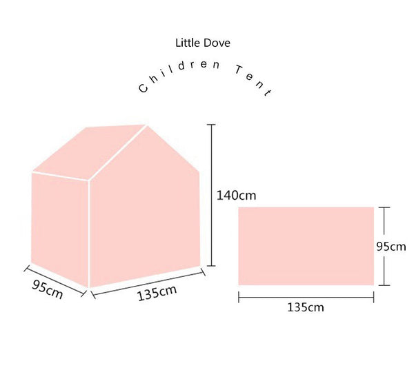 PINK Little Dove Kids Indoor playhouse /Floor bed - Mini Me Ltd