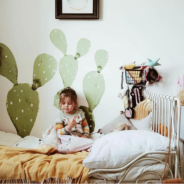 Giant Cactus Sticker Nursery Room DIY Wall Decals - Mini Me Ltd