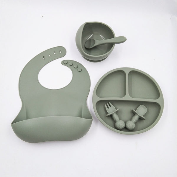 MEAL TIME Silicone Baby Feeding Set (6 pieces)