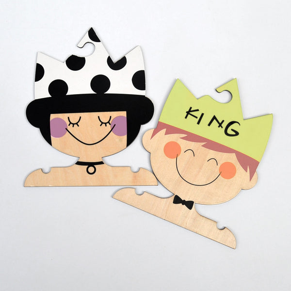King / Princess Wooden hangers for Kids - Mini Me Ltd