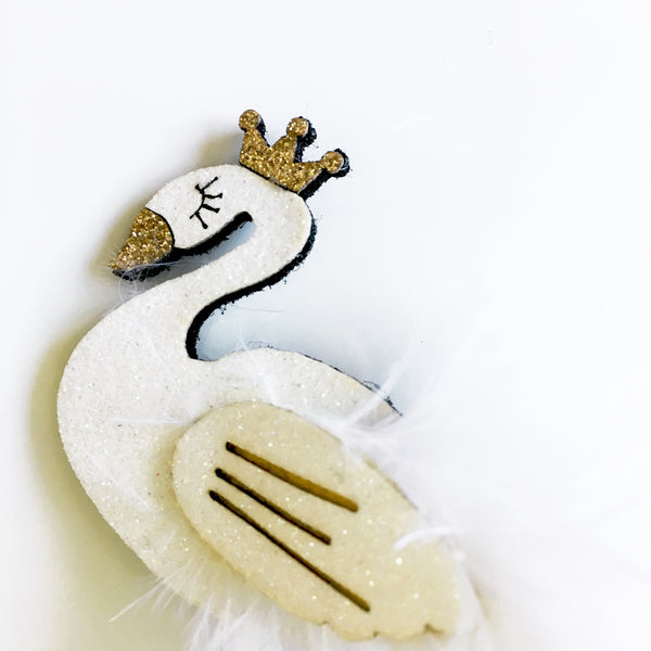 Swan Hair Clip -Anna - Mini Me Ltd