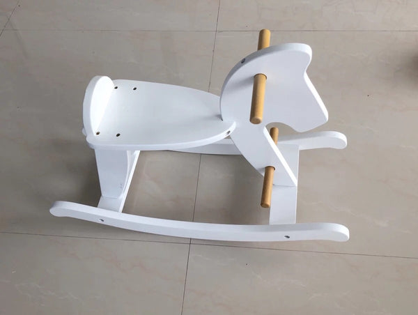 White Wooden Rocking Horse - Mini Me Ltd