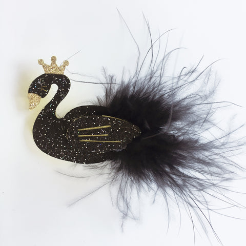 Black Swan Hair Clip - Mini Me Ltd
