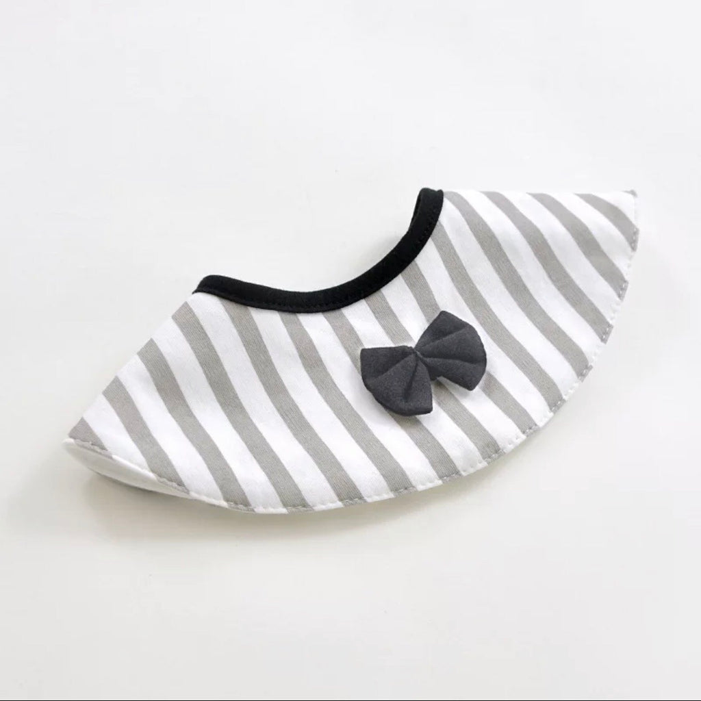 KOOAPE Baby Bib -Grey stripe - Mini Me Ltd