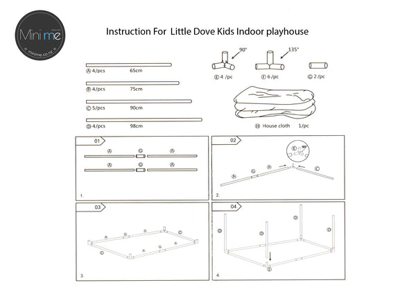 GREEN  Little Dove Kids Indoor playhouse /Floor bed - Mini Me Ltd